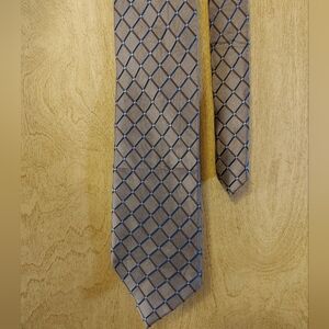 Beau Brummel Elegant Gray and Blue Checkered Tie